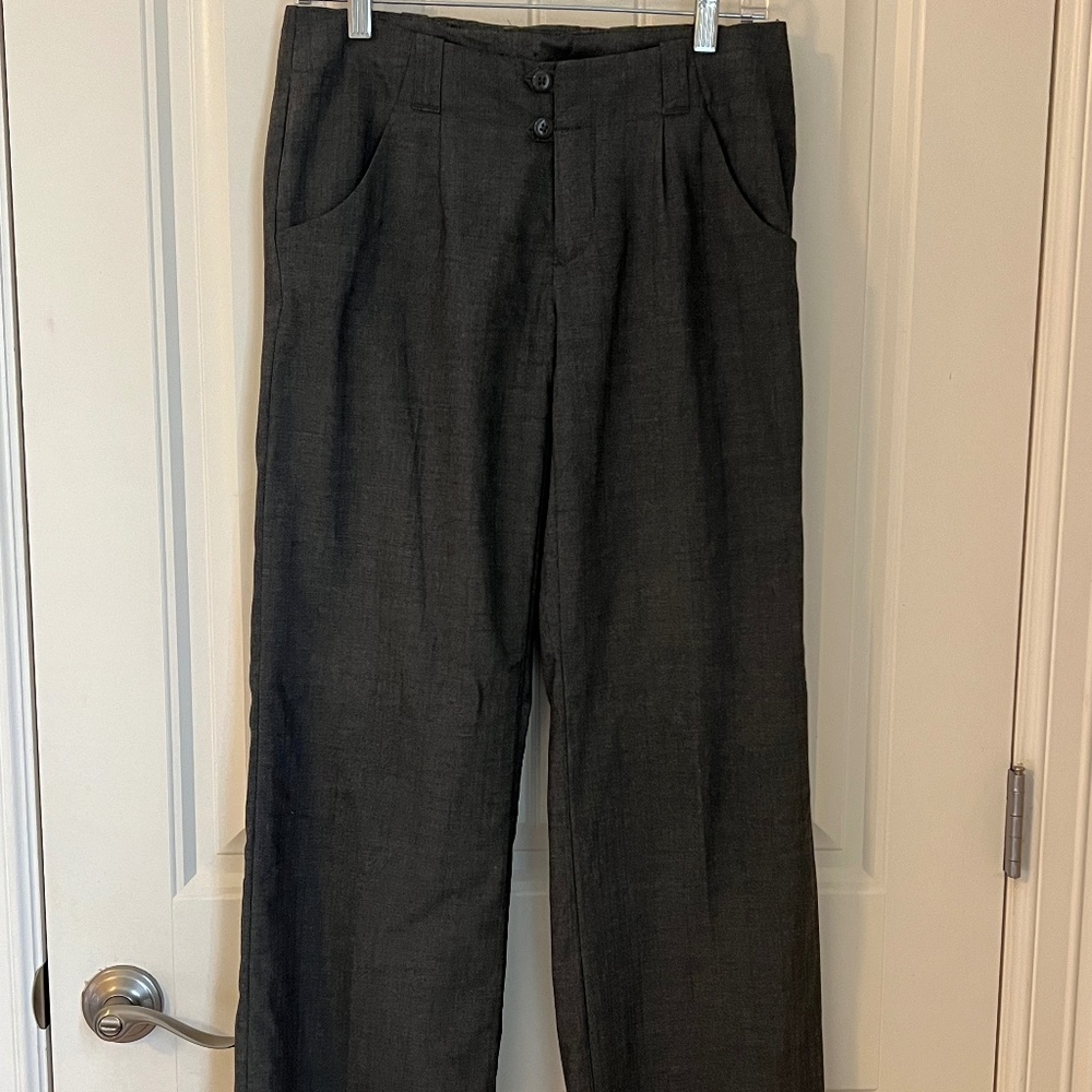 Banana Republic Size 4 Grey Wide-Legged Pant